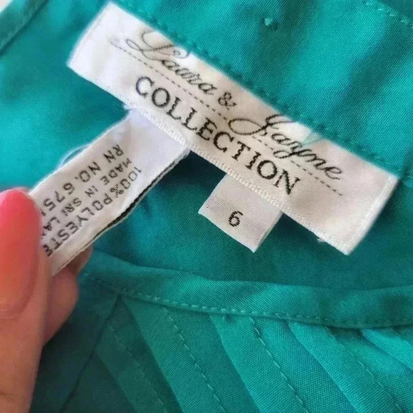 VINTAGE green blouse - Picture 3 of 3